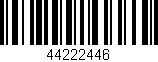 Código de barras (EAN, GTIN, SKU, ISBN): '44222446'