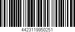 Código de barras (EAN, GTIN, SKU, ISBN): '4423119950251'