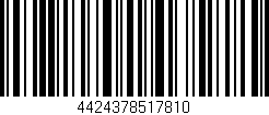 Código de barras (EAN, GTIN, SKU, ISBN): '4424378517810'