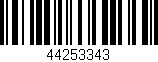 Código de barras (EAN, GTIN, SKU, ISBN): '44253343'