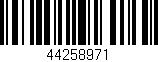 Código de barras (EAN, GTIN, SKU, ISBN): '44258971'