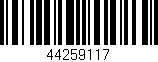 Código de barras (EAN, GTIN, SKU, ISBN): '44259117'