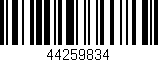 Código de barras (EAN, GTIN, SKU, ISBN): '44259834'