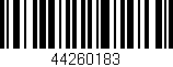Código de barras (EAN, GTIN, SKU, ISBN): '44260183'