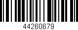 Código de barras (EAN, GTIN, SKU, ISBN): '44260679'