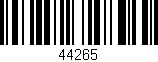 Código de barras (EAN, GTIN, SKU, ISBN): '44265'