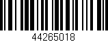 Código de barras (EAN, GTIN, SKU, ISBN): '44265018'