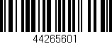 Código de barras (EAN, GTIN, SKU, ISBN): '44265601'