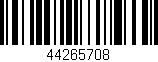 Código de barras (EAN, GTIN, SKU, ISBN): '44265708'