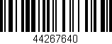 Código de barras (EAN, GTIN, SKU, ISBN): '44267640'