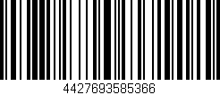 Código de barras (EAN, GTIN, SKU, ISBN): '4427693585366'