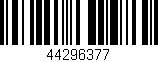 Código de barras (EAN, GTIN, SKU, ISBN): '44296377'