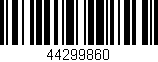 Código de barras (EAN, GTIN, SKU, ISBN): '44299860'