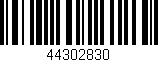 Código de barras (EAN, GTIN, SKU, ISBN): '44302830'