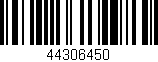 Código de barras (EAN, GTIN, SKU, ISBN): '44306450'
