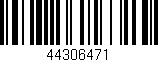 Código de barras (EAN, GTIN, SKU, ISBN): '44306471'