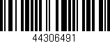 Código de barras (EAN, GTIN, SKU, ISBN): '44306491'