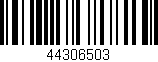 Código de barras (EAN, GTIN, SKU, ISBN): '44306503'