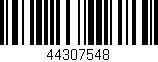 Código de barras (EAN, GTIN, SKU, ISBN): '44307548'