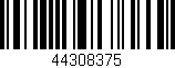 Código de barras (EAN, GTIN, SKU, ISBN): '44308375'