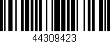 Código de barras (EAN, GTIN, SKU, ISBN): '44309423'