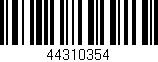 Código de barras (EAN, GTIN, SKU, ISBN): '44310354'
