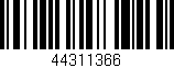 Código de barras (EAN, GTIN, SKU, ISBN): '44311366'