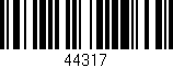 Código de barras (EAN, GTIN, SKU, ISBN): '44317'