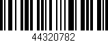 Código de barras (EAN, GTIN, SKU, ISBN): '44320782'