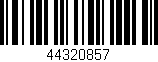 Código de barras (EAN, GTIN, SKU, ISBN): '44320857'