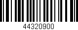 Código de barras (EAN, GTIN, SKU, ISBN): '44320900'