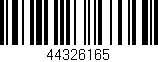 Código de barras (EAN, GTIN, SKU, ISBN): '44326165'
