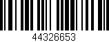 Código de barras (EAN, GTIN, SKU, ISBN): '44326653'