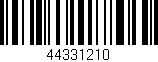 Código de barras (EAN, GTIN, SKU, ISBN): '44331210'