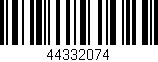 Código de barras (EAN, GTIN, SKU, ISBN): '44332074'