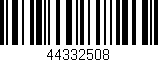 Código de barras (EAN, GTIN, SKU, ISBN): '44332508'