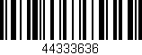 Código de barras (EAN, GTIN, SKU, ISBN): '44333636'
