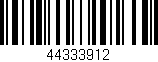 Código de barras (EAN, GTIN, SKU, ISBN): '44333912'