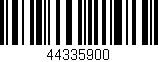 Código de barras (EAN, GTIN, SKU, ISBN): '44335900'