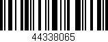 Código de barras (EAN, GTIN, SKU, ISBN): '44338065'
