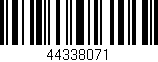 Código de barras (EAN, GTIN, SKU, ISBN): '44338071'
