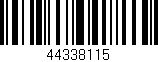 Código de barras (EAN, GTIN, SKU, ISBN): '44338115'