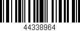Código de barras (EAN, GTIN, SKU, ISBN): '44338964'