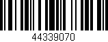 Código de barras (EAN, GTIN, SKU, ISBN): '44339070'