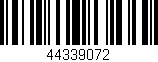 Código de barras (EAN, GTIN, SKU, ISBN): '44339072'