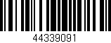 Código de barras (EAN, GTIN, SKU, ISBN): '44339091'