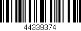 Código de barras (EAN, GTIN, SKU, ISBN): '44339374'