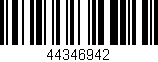 Código de barras (EAN, GTIN, SKU, ISBN): '44346942'