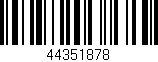 Código de barras (EAN, GTIN, SKU, ISBN): '44351878'