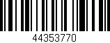 Código de barras (EAN, GTIN, SKU, ISBN): '44353770'